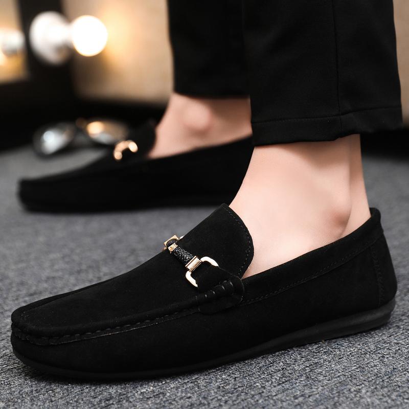 Fashion Men Casual Shoes Slip On Loafers for Male Luxury Dress Driving Formal Wedding Party Flats Plus Size Simple Mens Lazy Casual Shoe