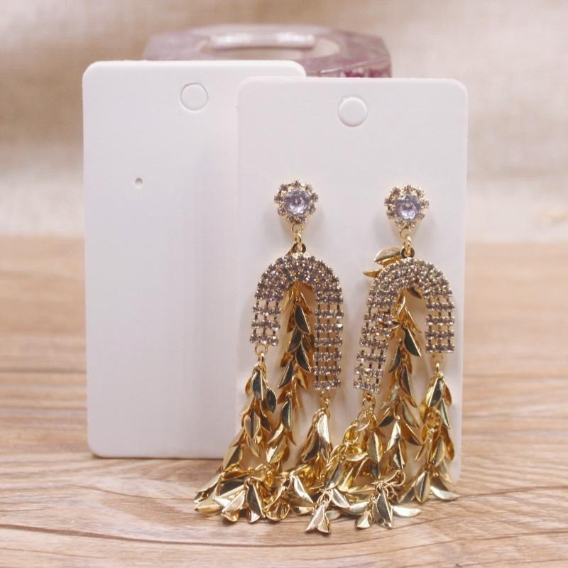 100pcs Earmail Set Cards Solid Color Earring Tags 5x9cm Jewelry Set Display Card