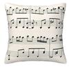 Home Decor Music Notes & Piano Keys Pillow Covers Pattern Cushion Cover Suitable For Sofa Bedroom Car Pillow Cover