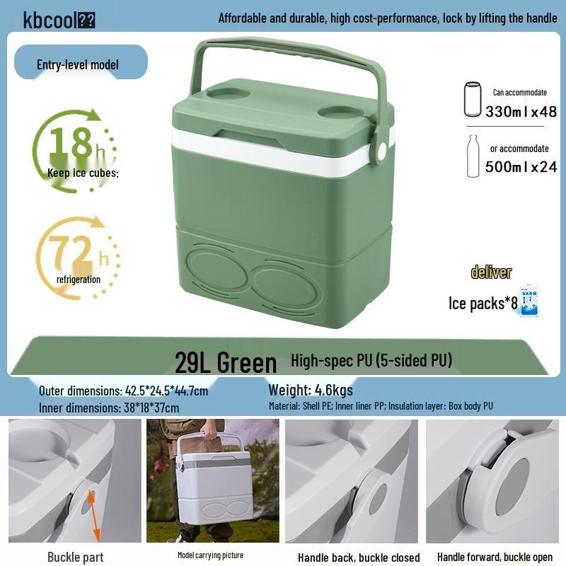 Kebao KBCool Insulated Ice Box Cooler for Camping, Ice Cream, Breast Milk & Fishing