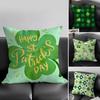 St Patricks Day Happy Cushion Cover Pillowcase Ultra Soft Skin Friendly Fabric Cloud Like Comfort  Concealed Zipper