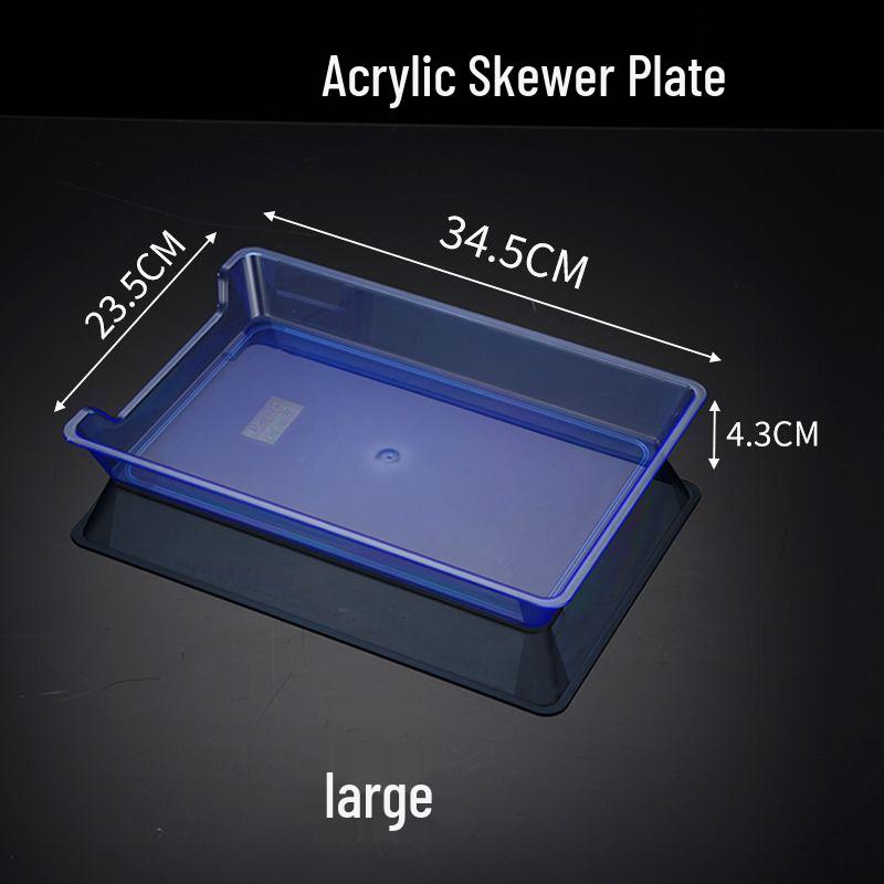 Transparent Acrylic Skewer Plate for Hot Pot & BBQ Restaurant Display