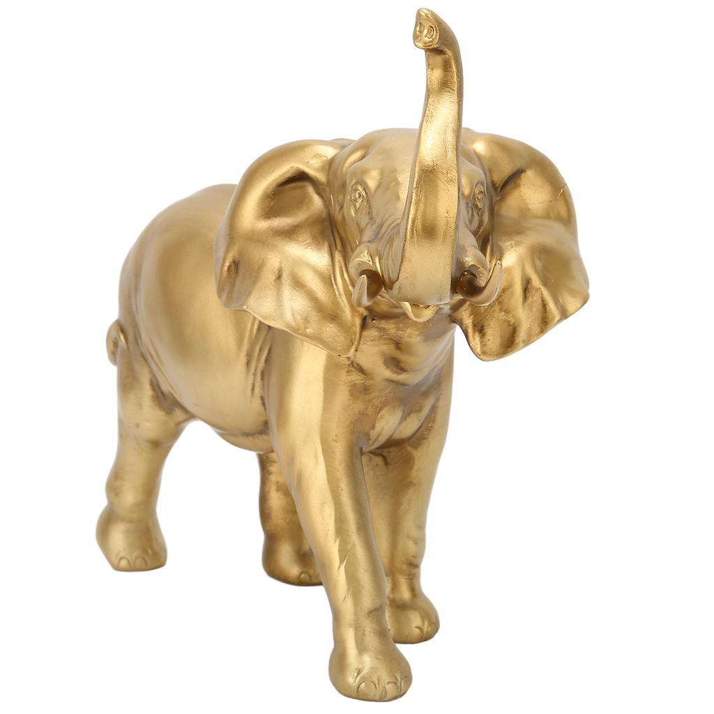 Elephant Shaped Figurine Resin Exquisite Cute Elephant Statue Ring Jewelry Holder Decoration Gift