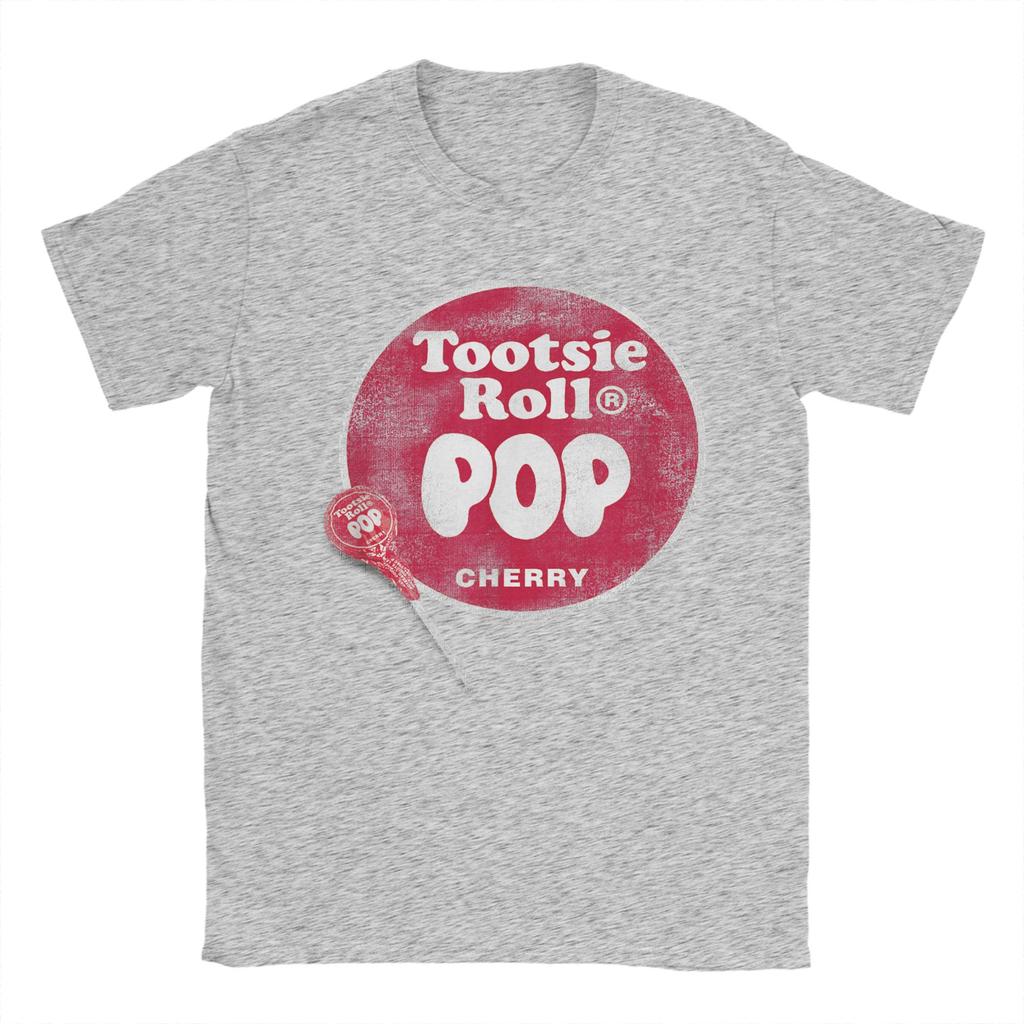Vintage T Shirt Summer Tootsie Roll Pop Logo Fashion T-Shirts Cotton Tee Shirt for Male Y2K Fun Design Short Sleeve Tops