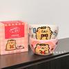 Bear bug ceramic bowl personal special new couple rice bowl household high temperature resistant bowl cute small soup bowl tableware