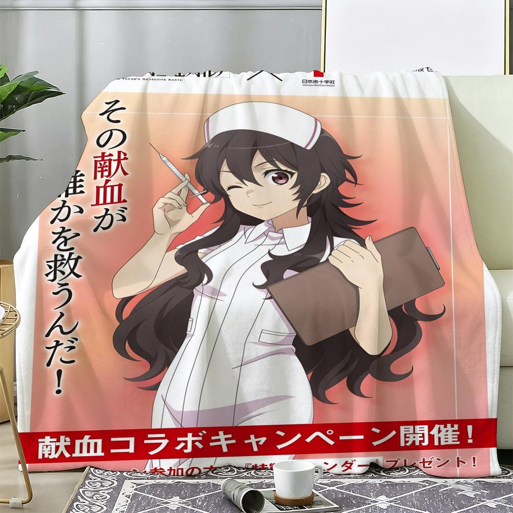 Anime A-Ameku M.D. Doctor Detective Throw Soft Warm Flannel Fleece Throw Blanket, Cozy Plush for Sofa Bed & All Seasons 75x90cm