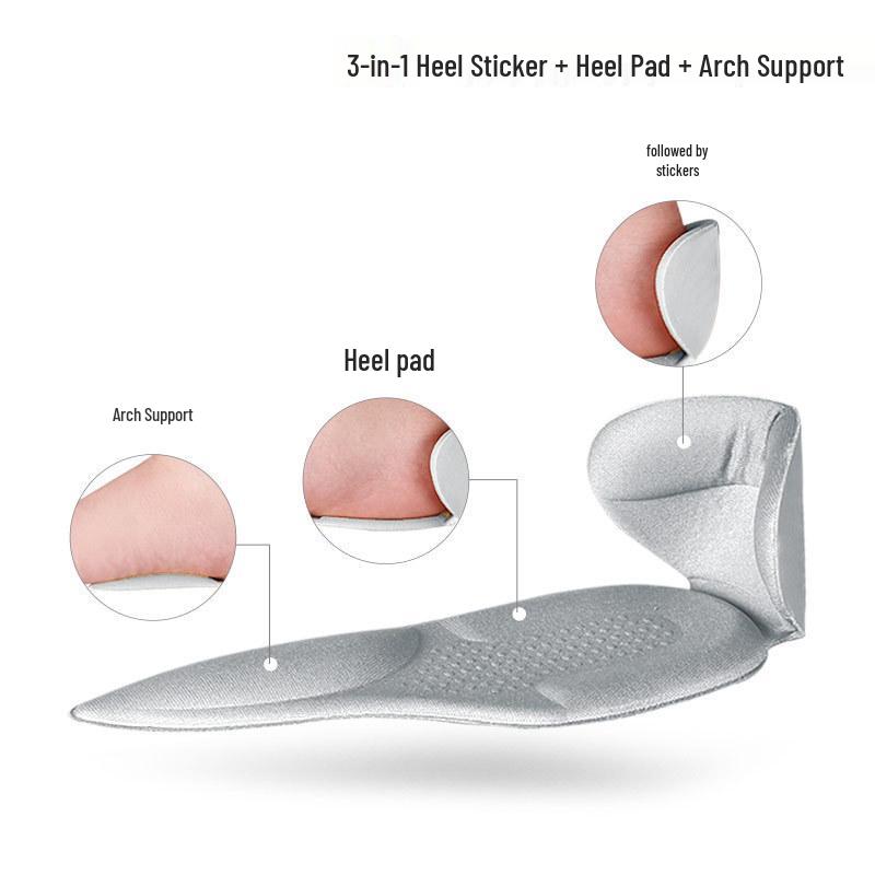 Three-in-One Anti-Slip Heel & Anti-Blister Sticker: High Heel Cushion, Anti-Rub Pad, and Size Reduction Insole