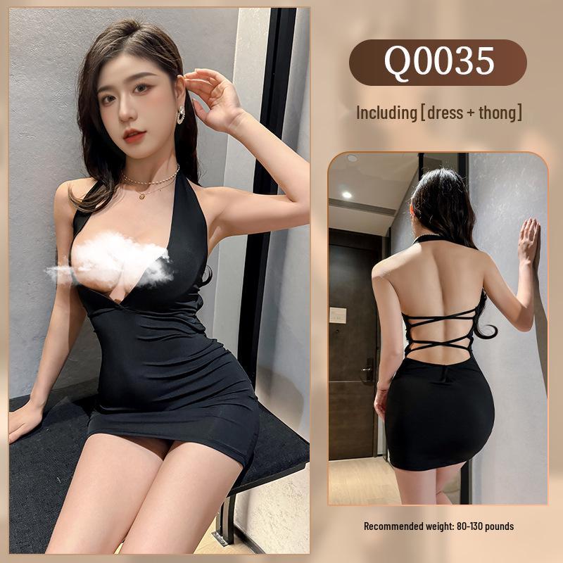 Jiuli Qingchuan Sexy Sheer Lingerie Set - Pure Desire See-Through Pajamas with Webbing Fun.