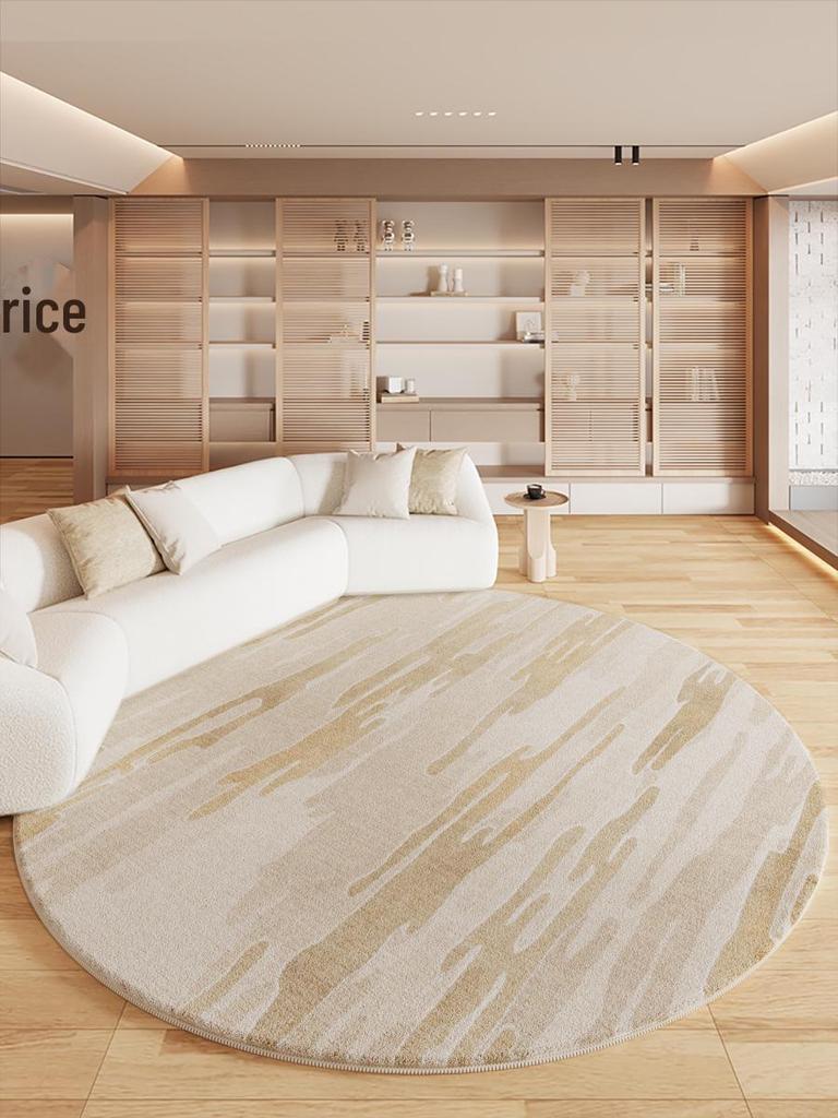 Wabi Sabi Round Carpet - Thickened Cashmere-Like Rug for Living Room, Study, or Bedroom