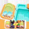 Kid Kitchen Sink Set Simulation Electric Dishwasher With Running Water Playing Toy Pretend Role Play Montessori Game For Girl