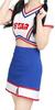 Lady Lazy Cheerleader Short Cute Uniform, Midriff-Baring, Sleeves, Miniskirt, (Small)