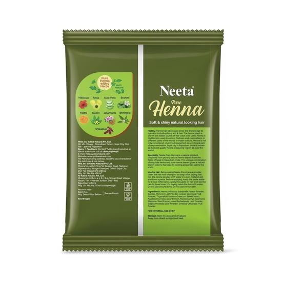 Neeta Rent Henna Pulver för Hår med 9 Naturliga Örter 150g (Paket om 3), 100% Naturlig Henna Mehndi för Mjukt & Glänsande Naturligt Utseende Hår