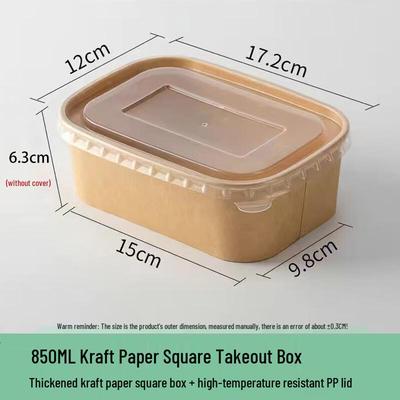 Contenant alimentaire jetable en papier kraft