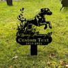 Personalisierter Rhodesian Ridgeback Hund Metallschild mit Pfahl, Haustiermemorial Garten Geschenk, Individuelles Andenken für Hundeliebhaber