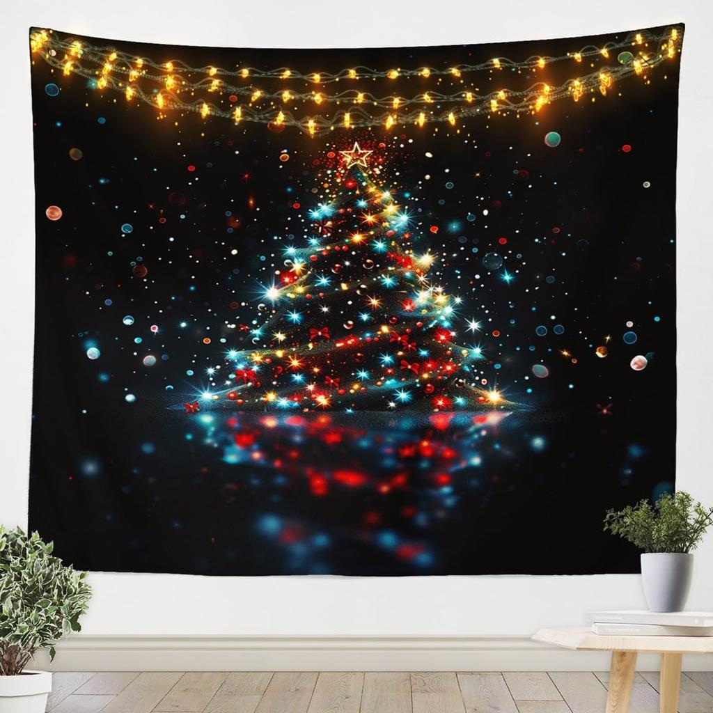Christmas Santa Claus Wall Hanging Tapestry Ink Galaxy Wall Hanging Tree Wall Hanging Gorgeous Christmas Tree Fireplace Gifts