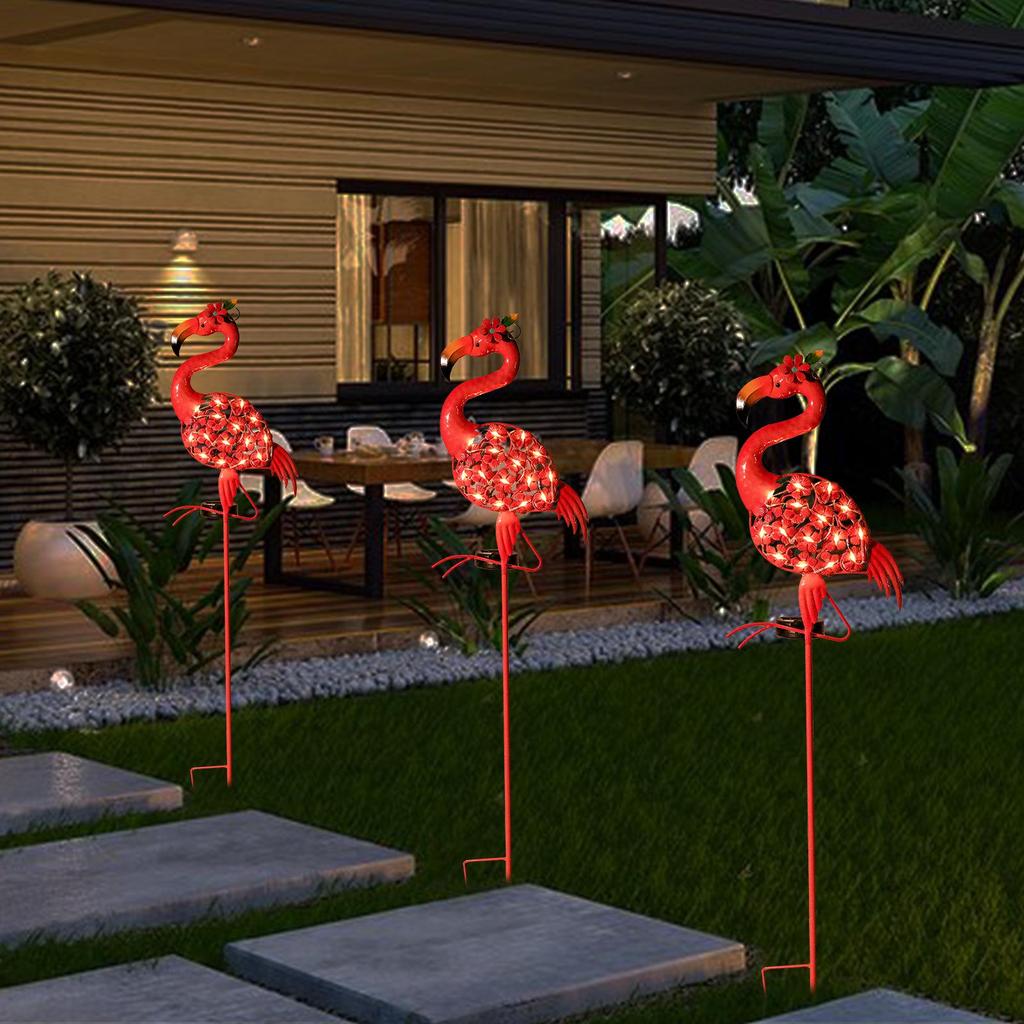 Solar Flamingo Ground Stake Light for Garden Decoration