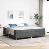 Bed Frame with Mattress Dark Gray 200 x 200 cm Fabric