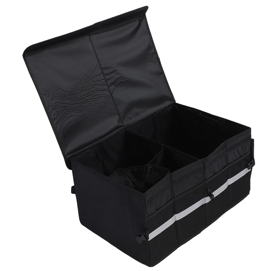 Car Trunk Organizer with Lid 63L Large Capacity Collapsible Cargo Storage Box for Vehicles SUVs