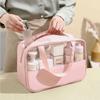 Zipper Closure Travel Cosmetic Bag Transparent Skincare Products Organizer Women Wash Pack  Bathing