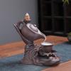 Purple Clay Backflow Incense Burner - Fu Lin Men Sandalwood Agarwood Ceramic Ornament