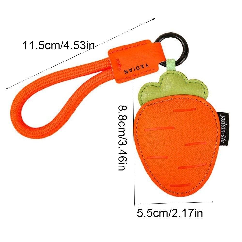 Eggplant PU Leather Bag Pendant Cartoon Car Keyring Funny Vegetable Keychain  Students