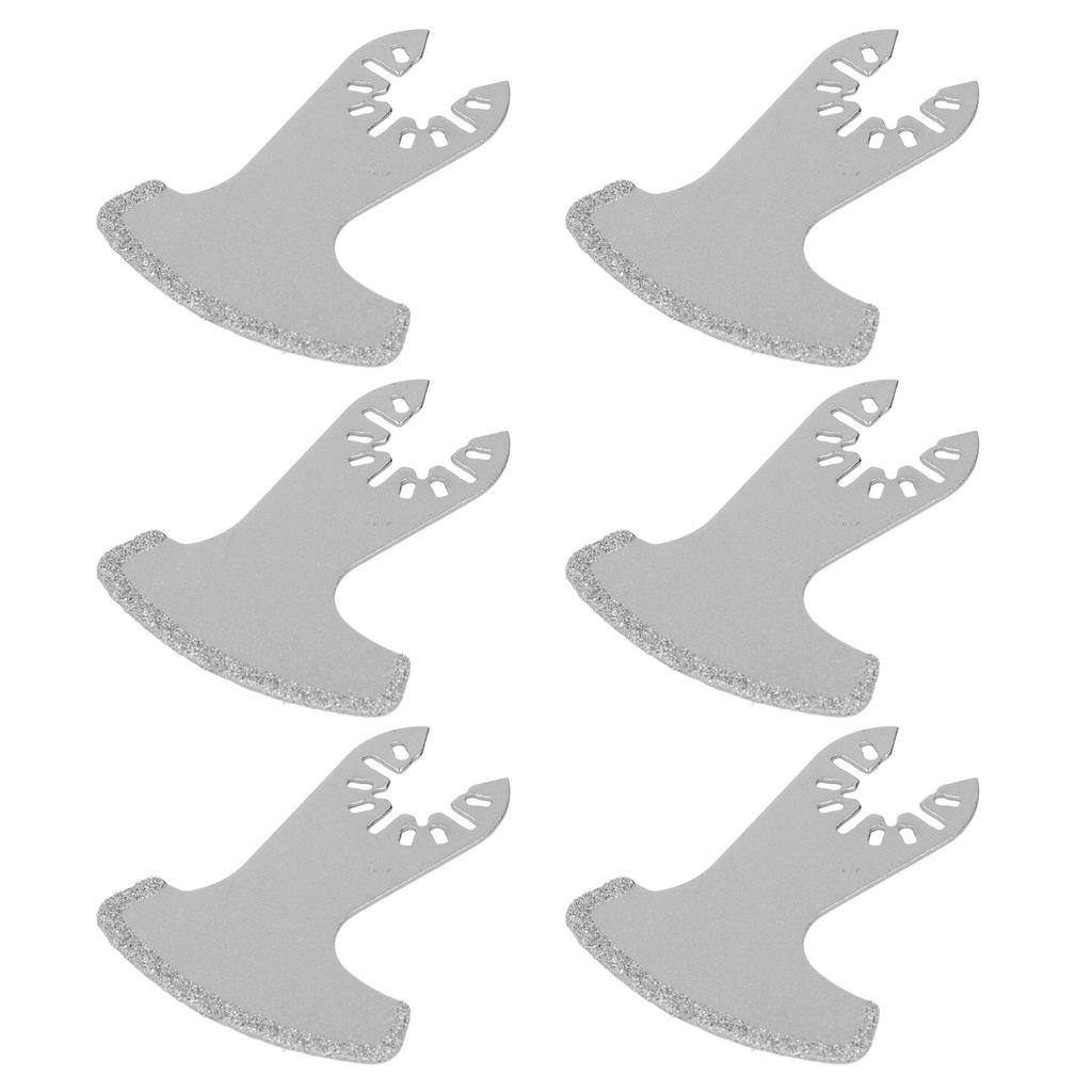 6Pcs Oscillating Saw Blades Sickle Shape Universal Diamond Carbide for Tile Masonry Removal