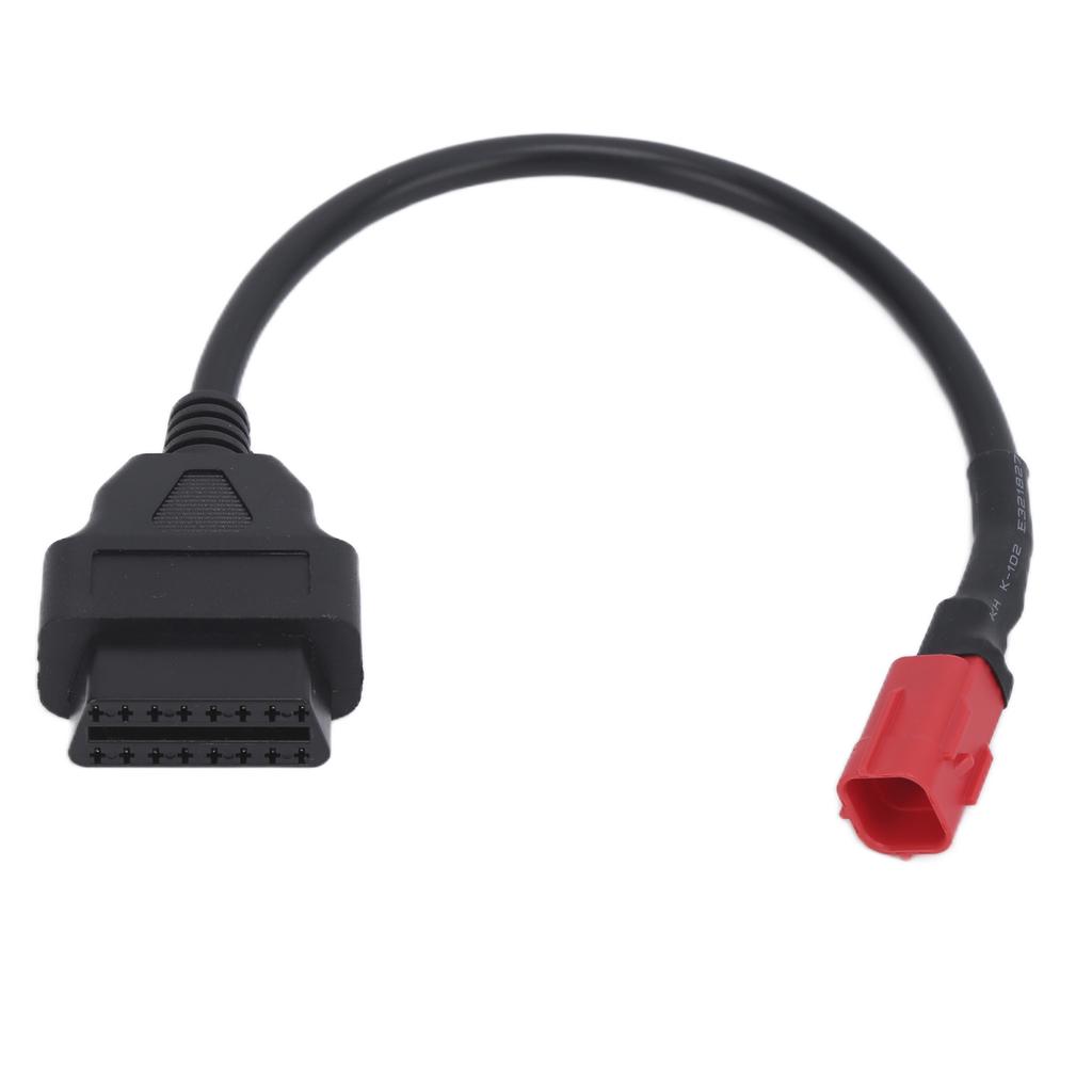 Motorcycle OBD 16Pin to 6Pin Connector Cable Flexible Black Maintenance Modification