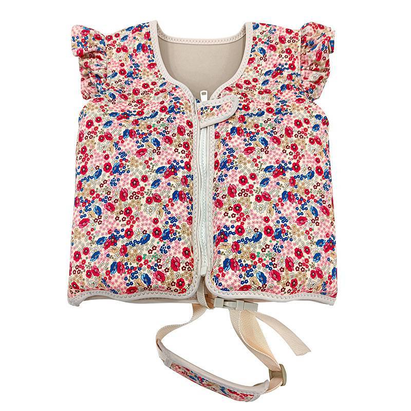 Kids Float Vest With Cotton Material Cartoon Print For Water Play And Swimming Safety