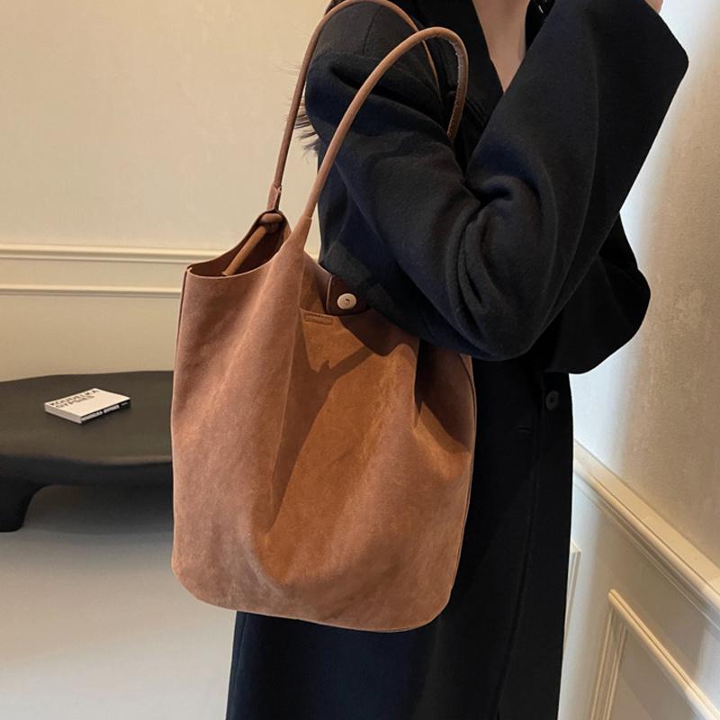 Yogodlns ზამშის სამკერვალო ძაფი რეტრო ქალის მხრის ჩანთები ყოველდღიური მრავალმხრივი სადა ფერები მაღალი ტევადობის ხელჩანთა ტოტი