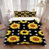 3Pcs Sunflower Pattern Printed Bedding Set, Breathable And Soft,(Includes 1 Duvet Cover And 2 Pillowcases, Quilt Not Included) Yy250815165