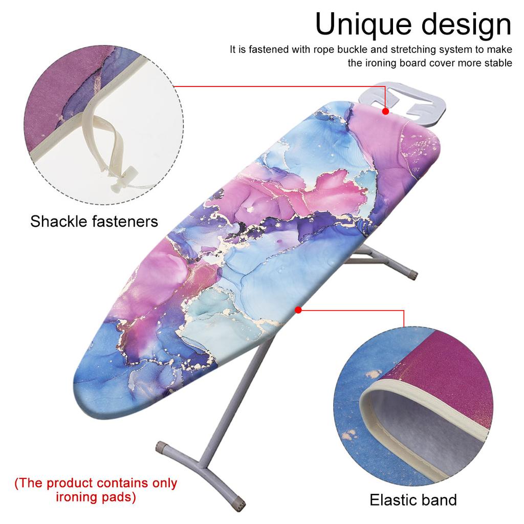 Bügeltischbezug 100% Baumwolle Bügeltischauflage Ersatz Zuhause Elastisch Verstellbar Hitzebeständig Groß Bügelbezug