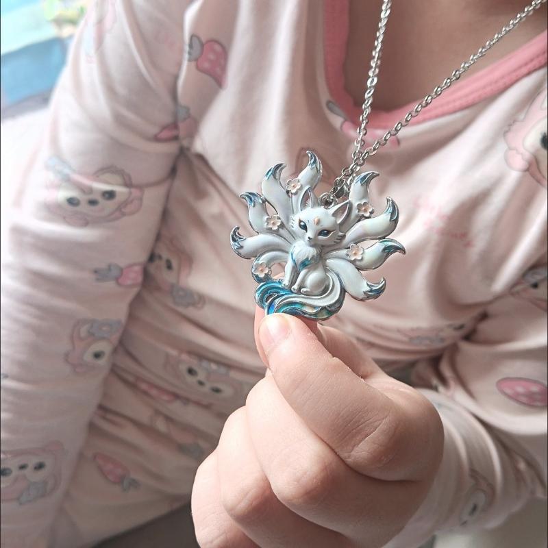 Nine-tailed Fox Enamel Pendant 1/3Pcs Multifunctional Necklace Phone Bag Charm Cute Jewelry for Friends Daily Gifts