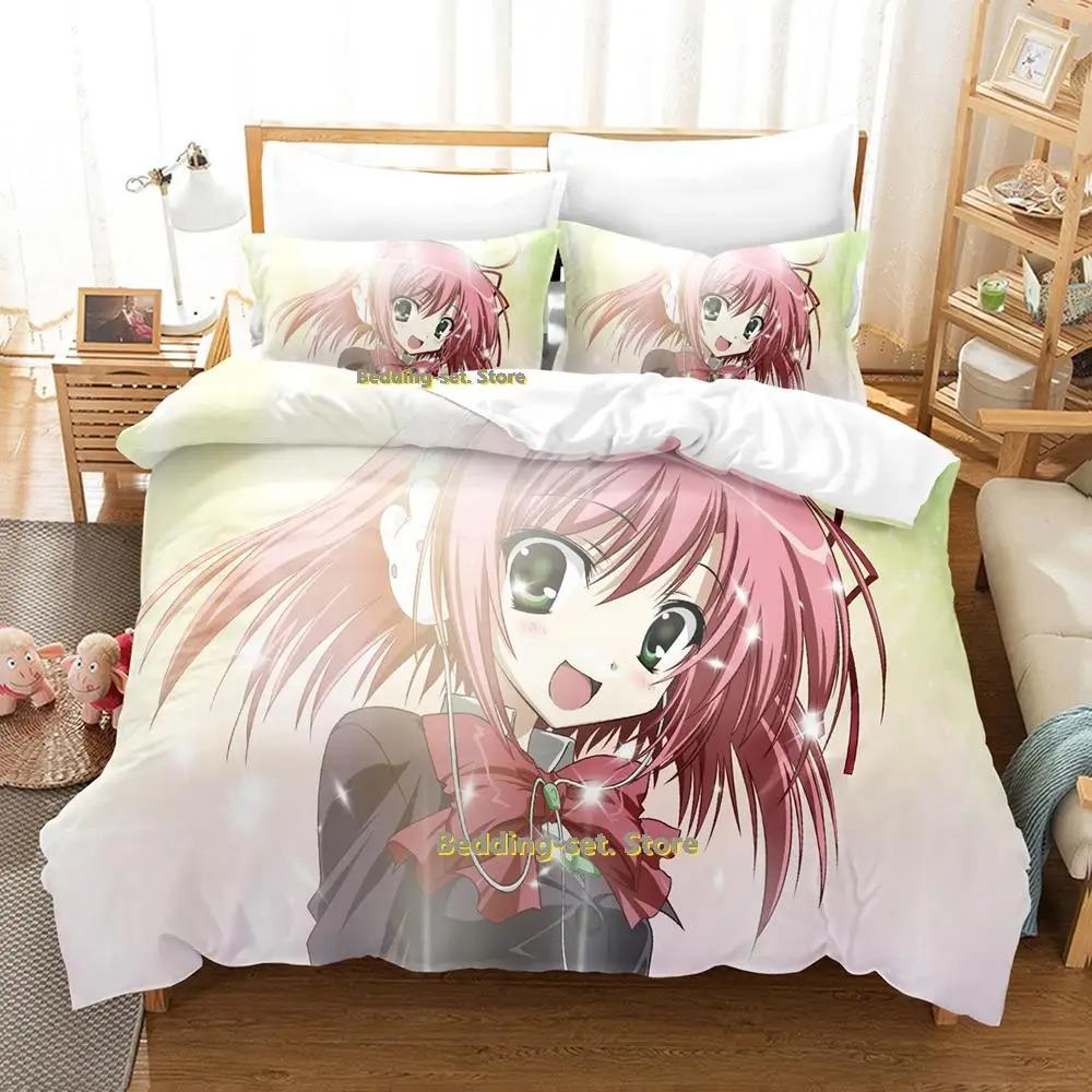 New Seitokai No Ichizon Bedding Set Cartoon Anime Three-piece Set Adult Kid Bedroom Duvetcover Sets Men Duvet Cover Set for Boys
