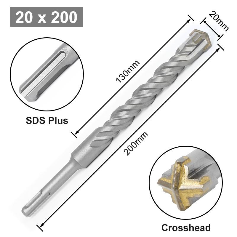 Cross Bit Four-Blade Electric Hammer Bit Carbide Impact Drill Concrete Reinforcement Square Shank Round Shank Five-Pit Shank