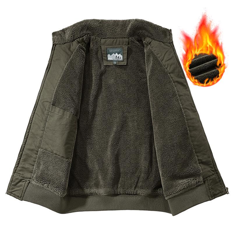 Ανδρικό Υπαίθριο Χειμερινό Ζεστό Μπουφάν Πιλότου με Βελούδινη Επένδυση