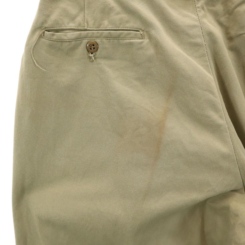 US ARMY 60s 70s USAF Vintage Chino pants W31 beige Military Trousers Men's Used