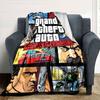 1 pezzo Coperta Morbida in Flanella Grand Theft Auto con Stampa di Designer Una coperta accogliente per tutte le stagioni, perfetta per il divano, il letto, l'ufficio
