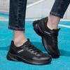 All black sports shoes, mesh breathable casual shoes, not tired after standing for a long time, soft-soled non-slip running shoes