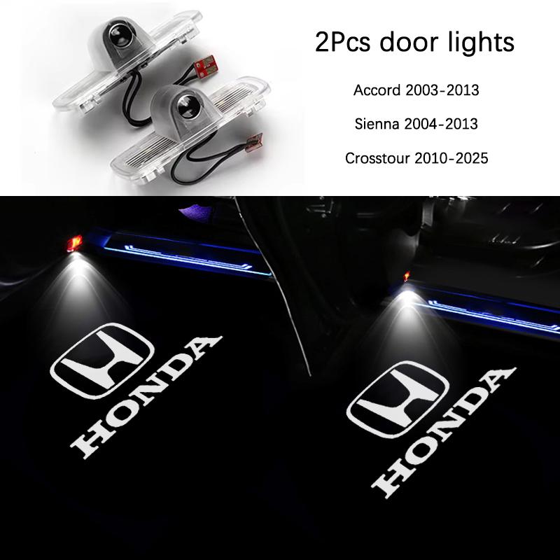Honda Car Door Welcome Lights Projector Lamps Accessories For Civic FIT Accord Prelude CRV 5th City CRZ CRX Jazz HRV Pilot Vezel aja256