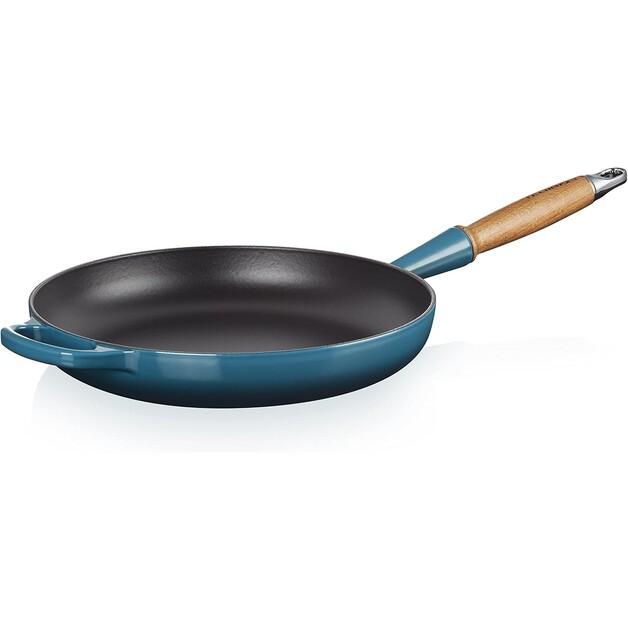 Le Creuset Signature Cast Iron Skillet 28 Cm, Deep, Turquoise Color (20258286420422)