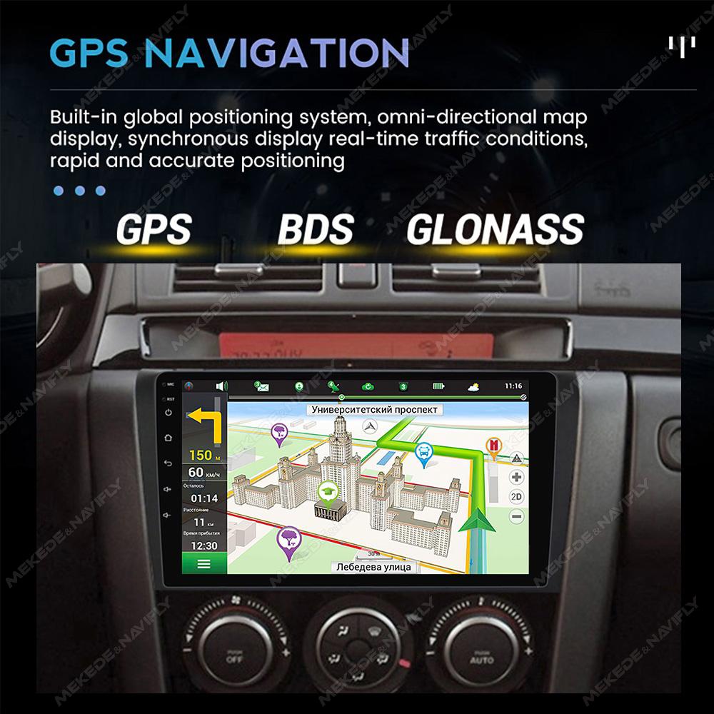 Navifly 2Din Car Radio Android Auto Carplay For Mazda 3 2004-2009 Multimedia Player Autoradio GPS Navigation BT Stereo Head Unit