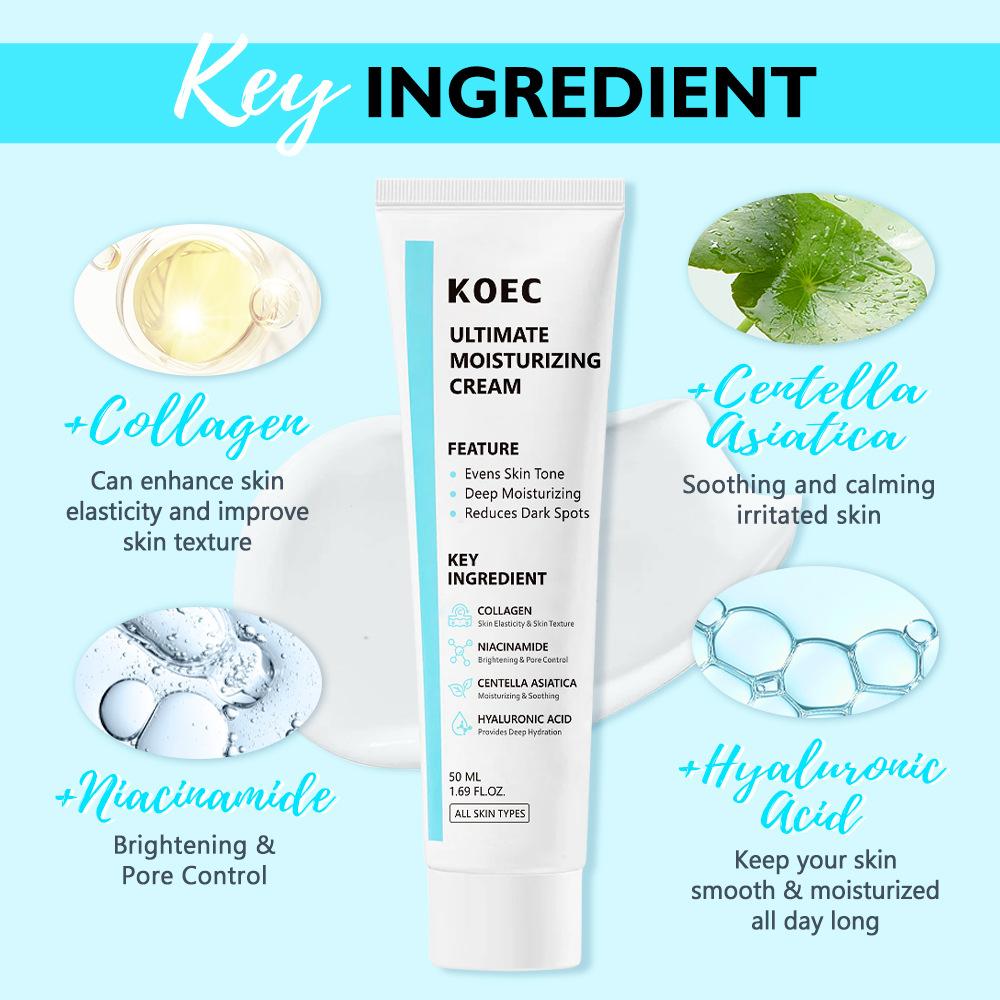 KOEC Collagen Moisturizing Face Cream Hydrating Youthful Formula Cream 50g