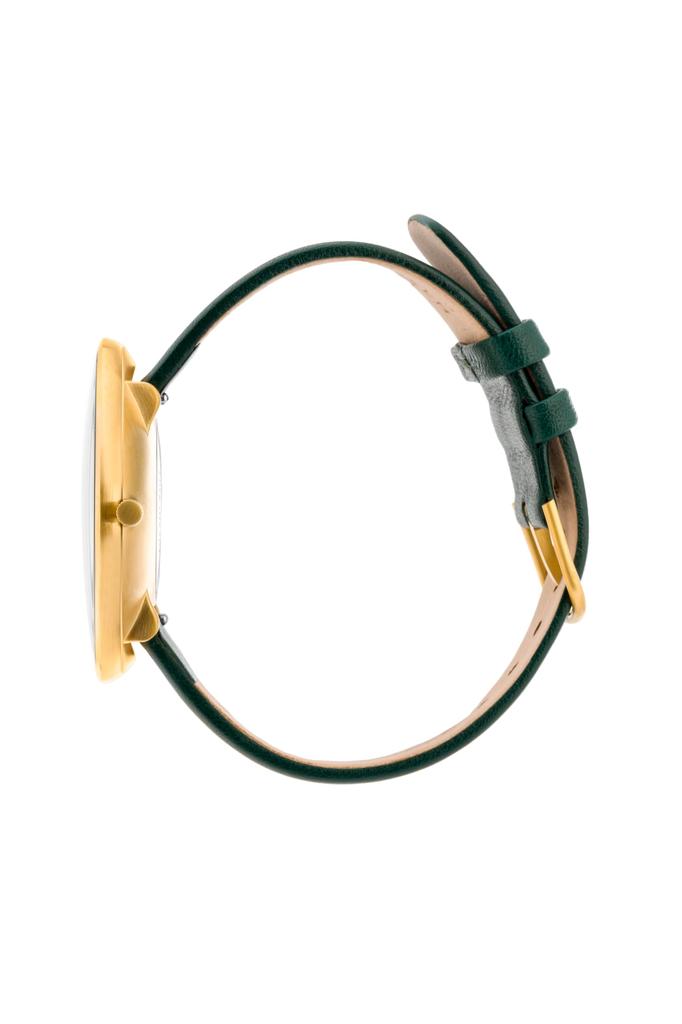 ARNE JACOBSEN STATION 53208-2088G, 40mm, Scandinavian Design, Water Resistant (Quiet Design with No Second Hand), Evergreen Leather, Gold