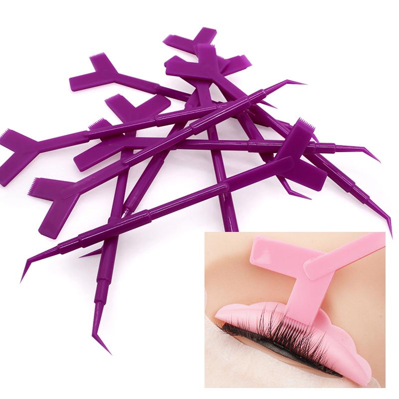 10 ks opakovane použiteľných plastových paličiek na mihalnice na predlžovanie mihalníc Tvar Y Hrebeň Lash Lifting Curler Aplikátor Štetce na make-up