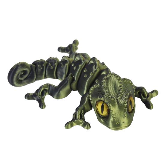 3D Printed Chameleon Articulated Lizard Model with Movable Joints Flexible Chameleon Fidget Toy for Stress Relief Home Office Desk Decoration