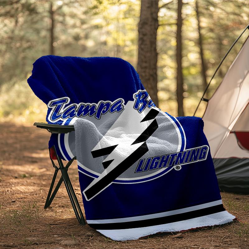 Bay Lightning Hockey Blanket Flannel Throw for Sofa, Indoor, Camping, Living Room, Office, Chair, And Bed Soft Birthday Gift