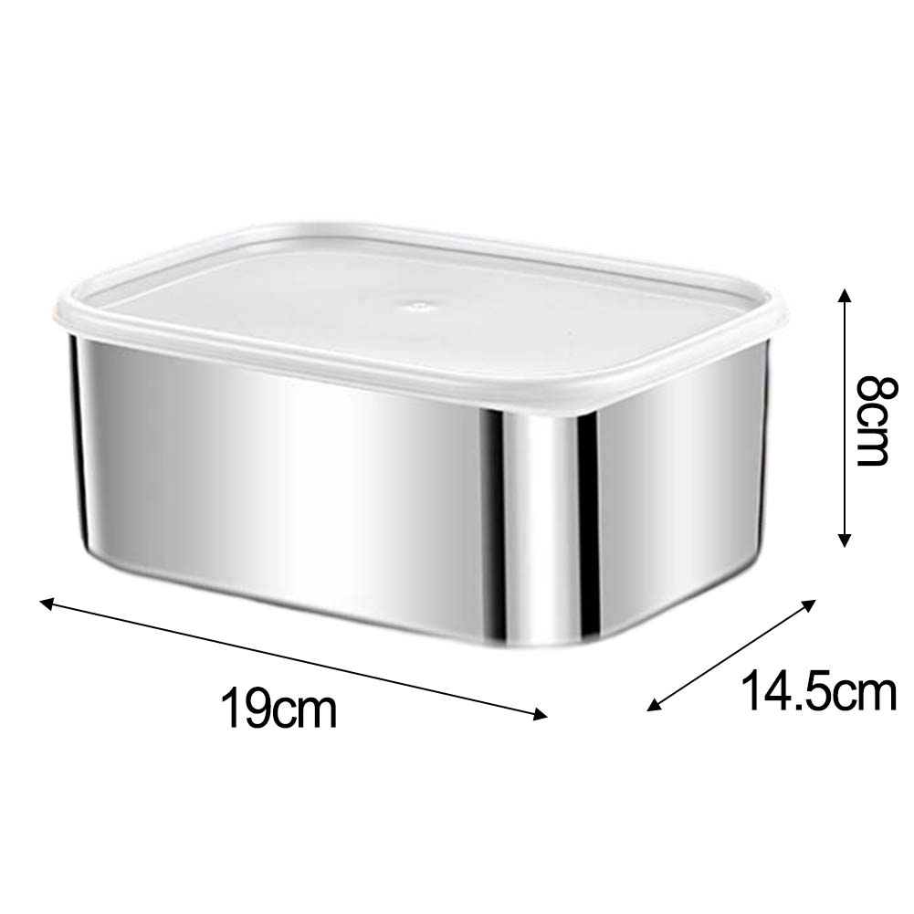 1Set Stainless Steel Snack Containers With Silicone Lid Leak-Resistant For Picnics, Camping, Or Daily Lunches Kitchenware Parts