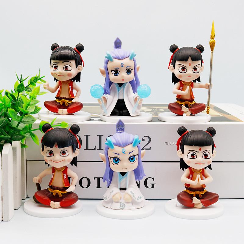 Nezha Pvc Mythical Figurines Collection For Desktop Decor And Playroom Display