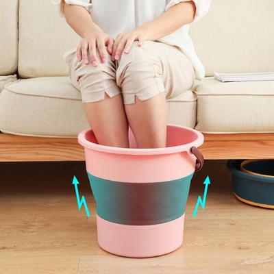 Portable Foldable Bucket for Outdoor Fishing Camping Beach Thickened Collapsible Plastic Water Container Car Home Dorm Use