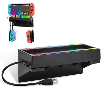 Switch Wall Mount For Nintendo Switch And Switch Oled, Game Holder Stand With Light, Console Shelf For Charging Dock